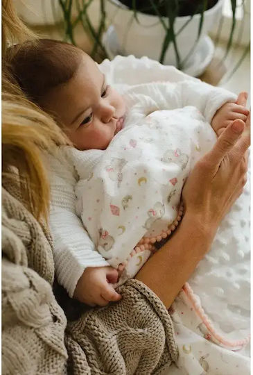 Interbaby Blanket Spanish Nursery Swaddling Blankets Elefante Cotton Pink 80x110cm