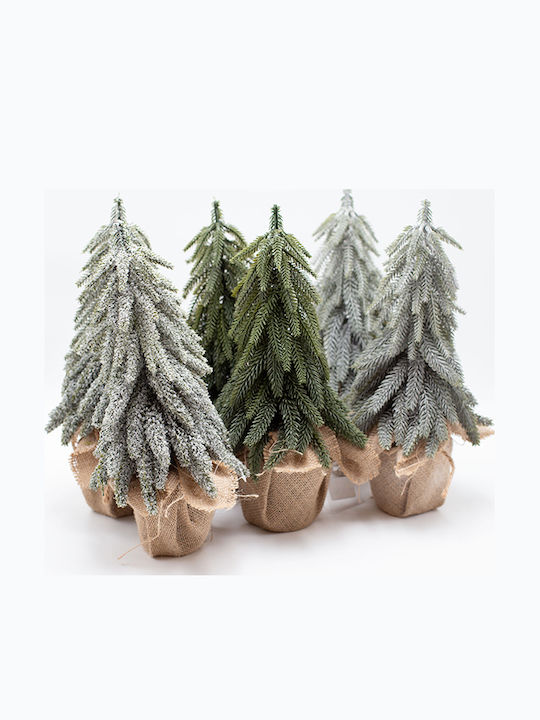 Christmas Decorative Plastic Tree 36cm Green 6pcs