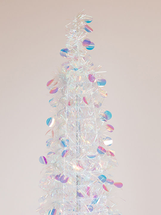 Weihnachtsdekoration Baum Kegel 150cm Weiß