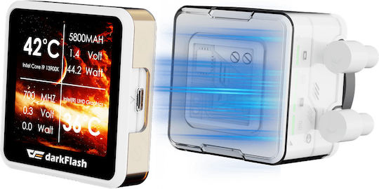 Darkflash Explore DE360 Wasserkühlung AIO CPU mit 3 Lüfter 120mm und ARGB Beleuchtung Weiße