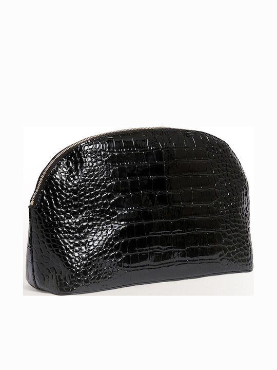 Croco Set Women's Pouch Handbag Black