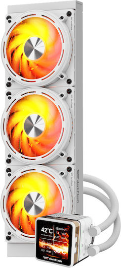 Darkflash Explore DE360 Wasserkühlung AIO CPU mit 3 Lüfter 120mm und ARGB Beleuchtung Weiße