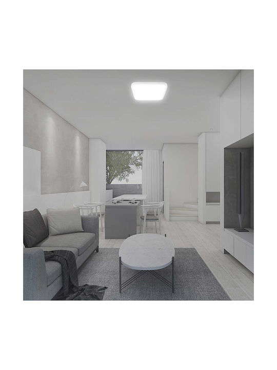 V-TAC Deckenleuchte 42cm Weiß mit Integrierter LED und Fernbedienung
