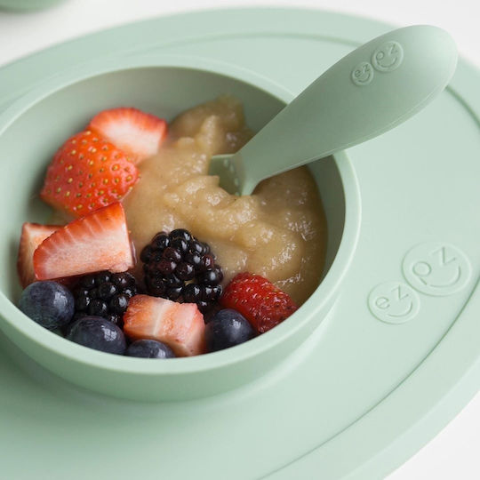 Ezpz Feeding Set made of Silicone with Non-Slip Base Green 4pcs