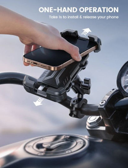 Lamicall Motorcycle Cellphone Mount with Adjustable Arm 4.7 for Steering Wheel