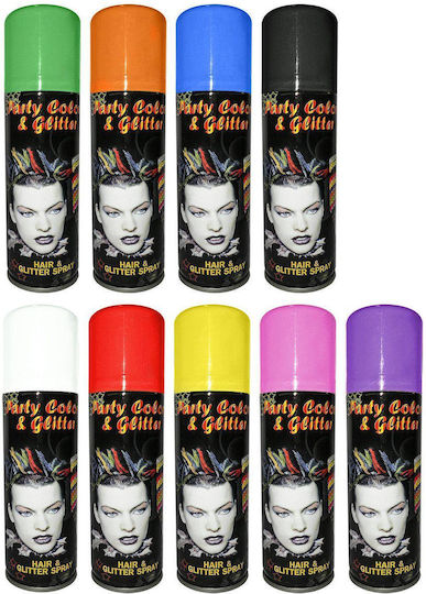 Party Color & Glitter Carnival Hair Spray 125ml Yellow