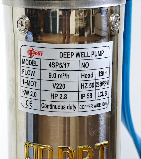 DDT Einphasige Wasserpumpe 2.66hp