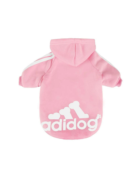Denik Φούτερ Σκύλου Adidog Ροζ 3x Large Μήκος 43cm
