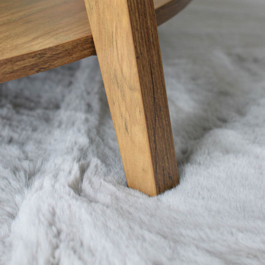 Ravelia Χαλί Αντιολισθητικό Γούνινο 80x150cm Light Grey