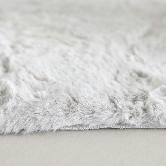 Ravelia Αντιολισθητικό Χαλί Διάδρομος Γούνινο Light Grey 80x150cm