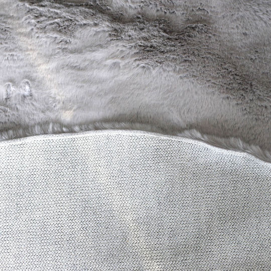 Ravelia Rutschfest Teppich Rechteckig Pelzige Light Grey