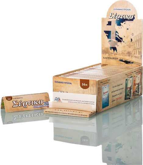 Sertiko Unbleached Cigarette Rolling Papers 50 sheets 1pcs