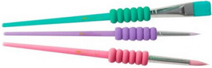 Madrid Papel Easy Grip Plaque Paint Brush Set 3pcs