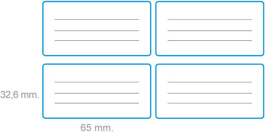 Madrid Papel Notizbuch-Etiketten 65x32.6mm 16Stück