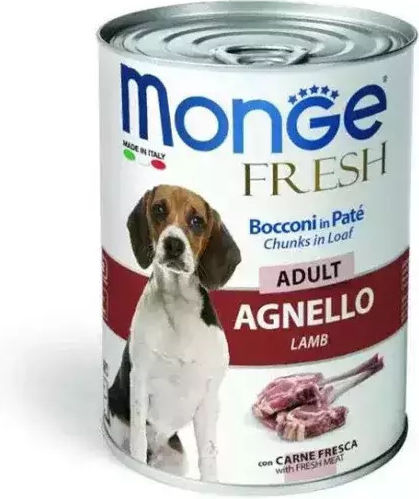 Monge Υγρή Τροφή Σκύλων σε Κονσέρβα με Αρνί 400gr