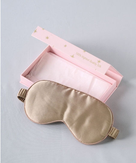 Kentia Stylish Silk Silk Sleep Mask 20x9cm Beige