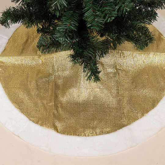 Christmas Tree Skirt Metal Gold M29xP28xH48xD90cm.
