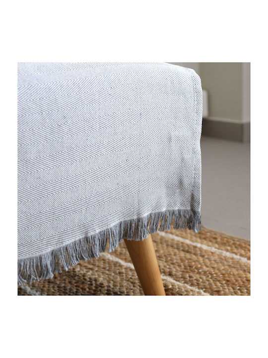 Ravelia Espiga Sofa Throw Knitted 180x240cm Light Gray