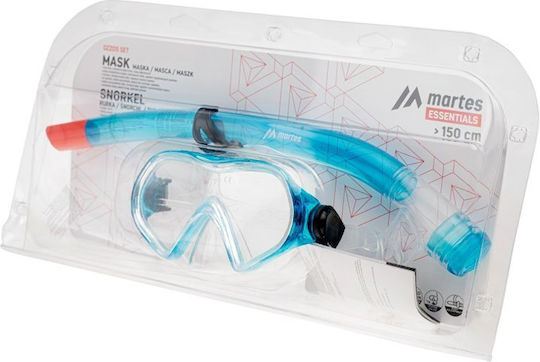 Martes Ozzos Silicone Diving Mask with Snorkel Blue