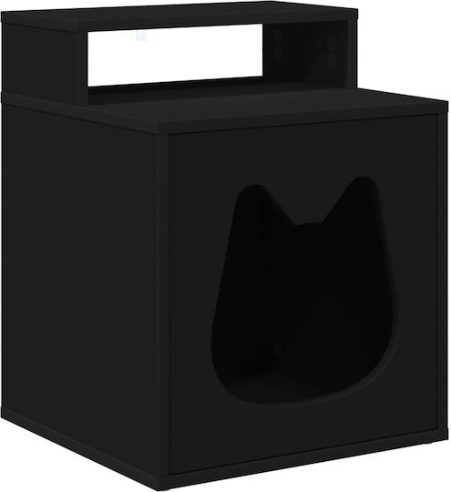 vidaxl Katzenbett Schwarz 42,5 X 40 X 53,5 cm Bearbeitetes Holz