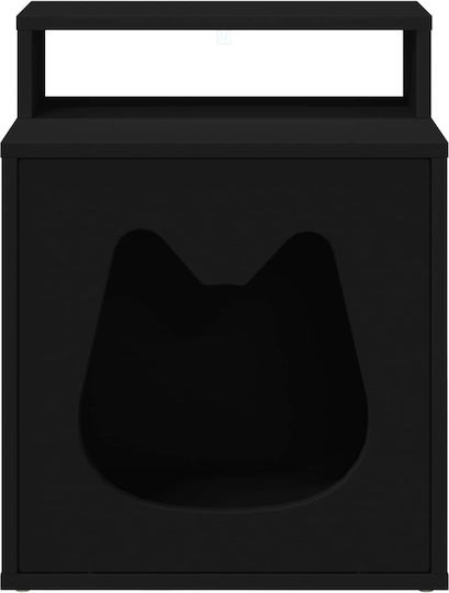 vidaxl Katzenbett Schwarz 42,5 X 40 X 53,5 cm Bearbeitetes Holz