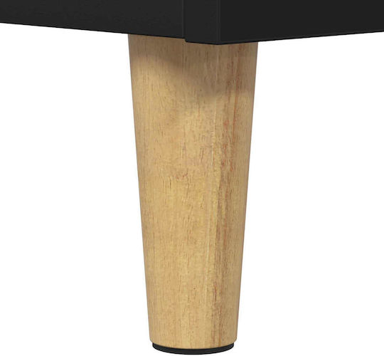 vidaXL Katzenbett Schwarz 42,5 x 40 x 53 cm aus bearbeitetem Holz