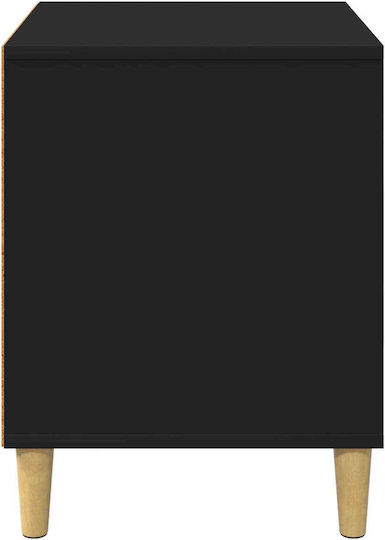 vidaXL Katzenbett Schwarz 42,5 x 40 x 53 cm aus bearbeitetem Holz