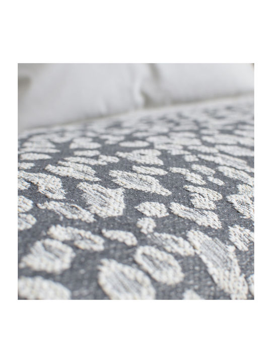 Ravelia Felino Sofa Throw 2 Seater Chenille 180x240cm D Grey
