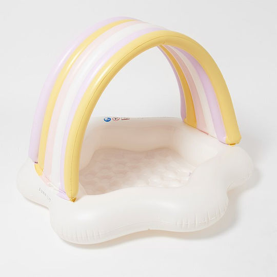 Sunnylife Princess Swan Children's Round Swimming Pool PVC 100lt Inflatable 120x90cm White