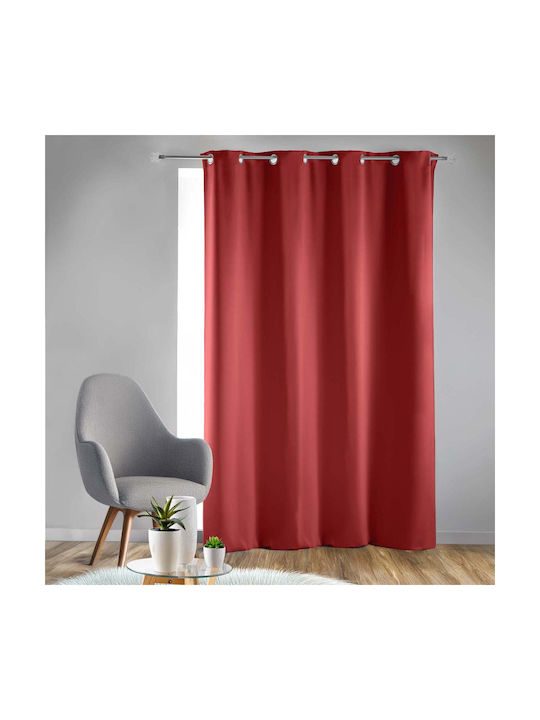 Blackout Curtain with Grommets Occult Red 135x240cm