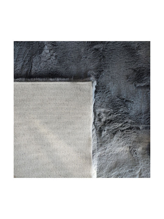 Ravelia Modern Bedroom Rugs Set Dark Grey 3pcs