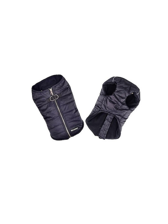 Pet Interest Zipper Vest Stars Waterproof & Windproof Dog Coat Black Large 39cm