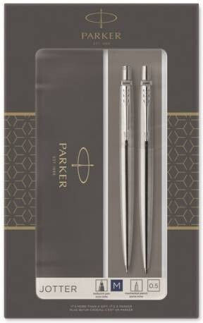 Parker Stiftset Jotter Cr Duo St.steel Ct Βρ-μρ # 1171.9026.08