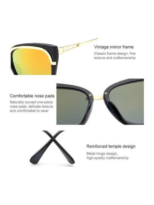 Unisex Sunglasses with Black Frame