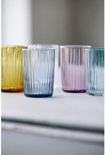 Bitz Set of Glasses Water made of Glass in Green Color 280ml 4pcs