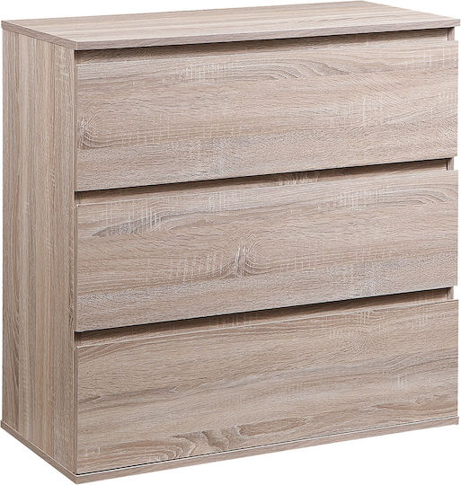 Comoda pentru Dormitor Serene cu 3 sertare Natural 80x40x80buc