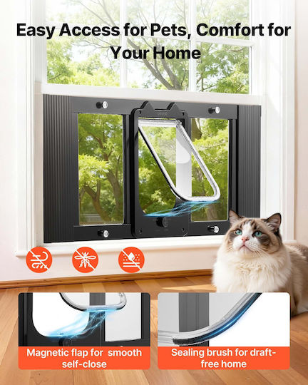 Vevor Door Dog & Cat in Black Color 914 x 388 x 40cm