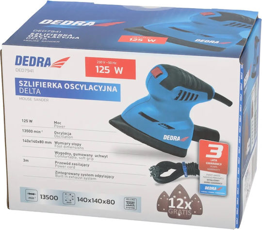Dedra Τριβείο Δέλτα 125W με Σύστημα Αναρρόφησης