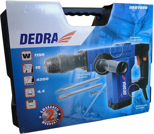 Dedra Κρουστικό Σκαπτικό Πιστολέτο Ρεύματος 1150W με Υποδοχή SDS Max DED7849