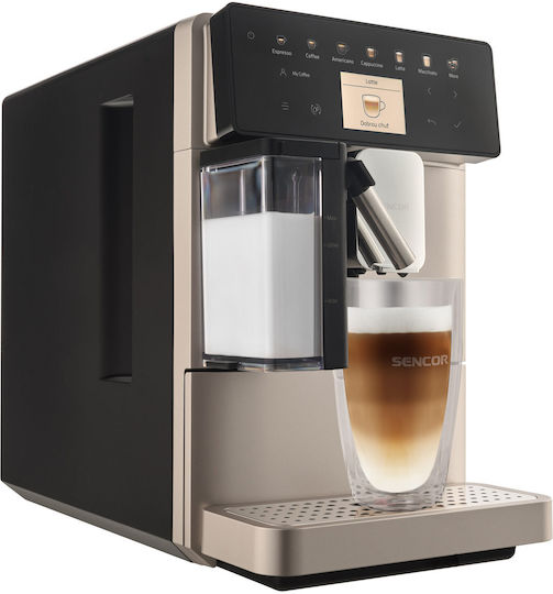 Sencor Automatic Espresso Machine 1400W Pressure 19bar for Cappuccino with Grinder White SES 9350CH