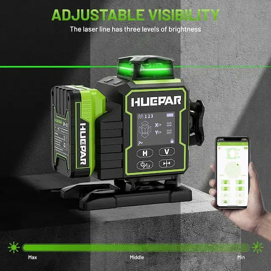 Huepar W04CG Nivelă laser liniară cu fascicul verde