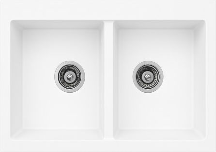 Unixton Drop-In Kitchen Sink Made of Liquid Granite 78x50cm Brown
