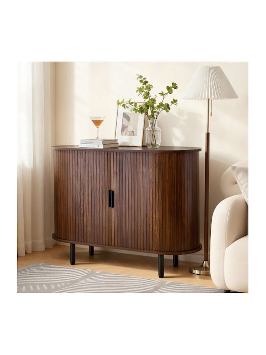 Μπουφές από Ξύλο & Μέταλλο Walnut 100x40x75cm