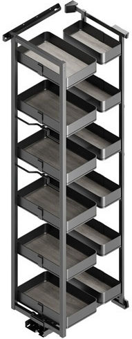 Tandem Food Container With Wooden Bottom Emuca Harmony 8384035 Brake Height 1780mm Box 45cm