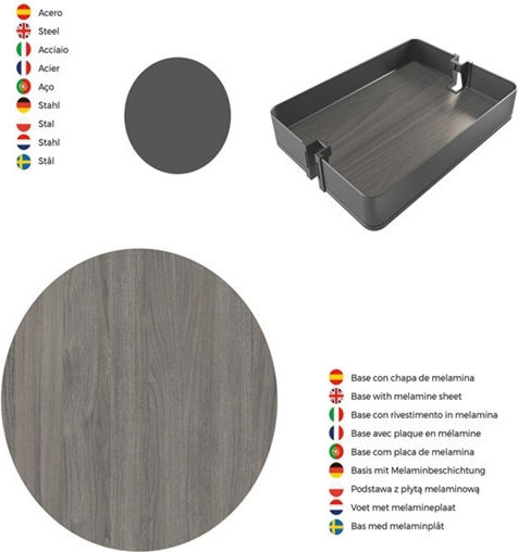 Pantry with Wooden Bottom Emuca Harmony Brake Box 40cm Anthracite Height 1780-2080mm