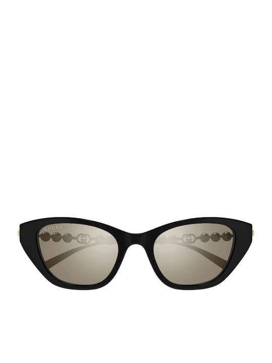Gucci Women's Sunglasses with Black Frame and Brown Lens GG1968S 004
