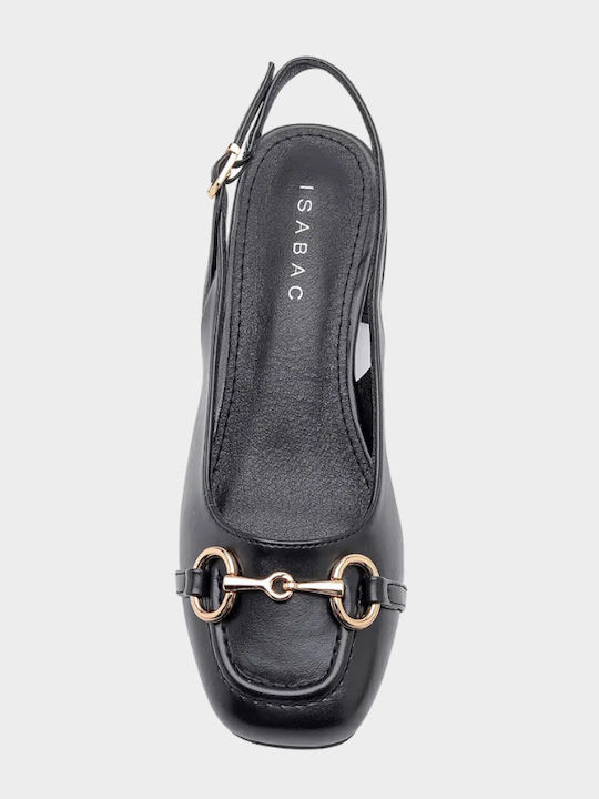 Synthetic Leather Pointed Toe Black Heels