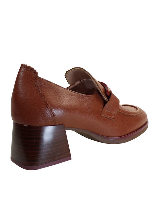 Leather Tabac Brown Heels
