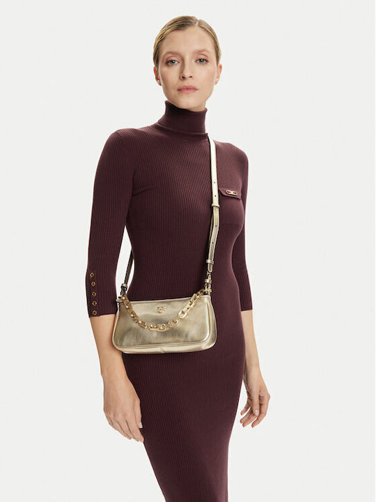 Half Moon Baguette Damentasche Schultertasche Gold
