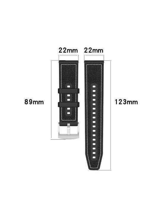 Hybrid Watch Strap Silicone Braid 22 Mm Amazfit Gtr 4 Gtr 3 Gtr 3 Pro Orange